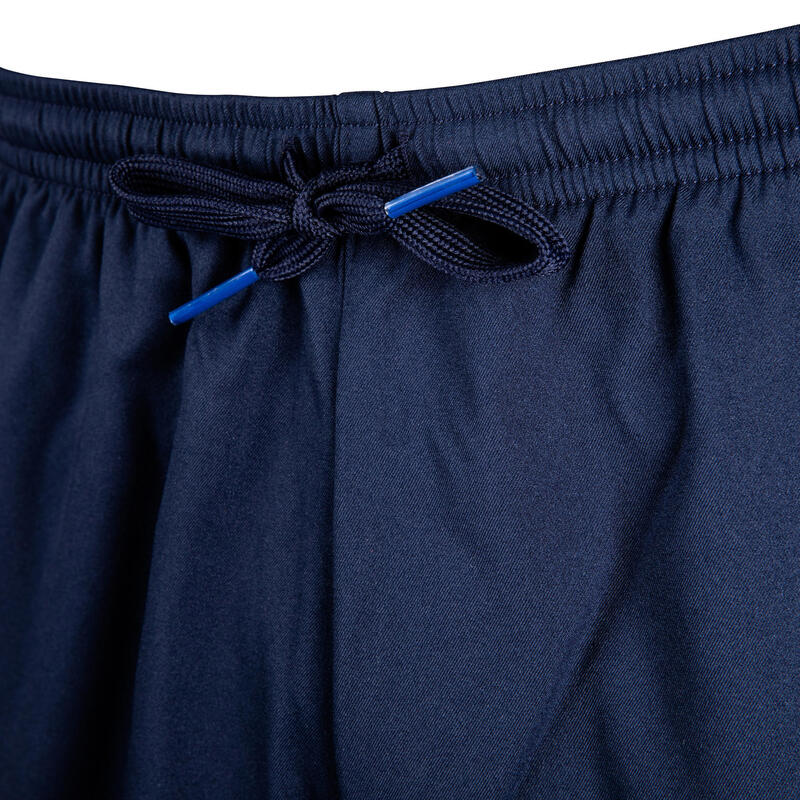 Voetbalshort met ritszakken voor volwassenen VIRALTO ZIP marineblauw