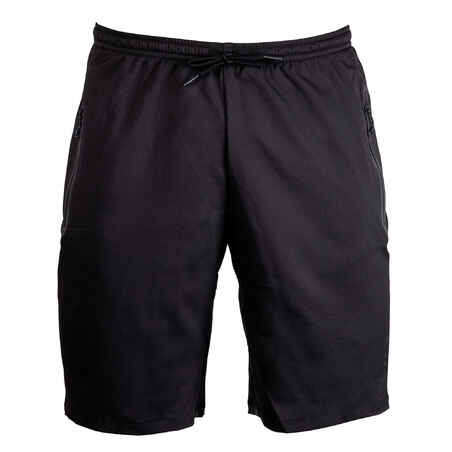 Adult Football Shorts with Zip Pockets Viralto Zip - Black/Grey