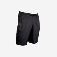 מכנסיים קצרים F500Z למבוגרים עם כיסים ורוכסן  - שחור/פחם