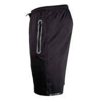 מכנסיים קצרים F500Z למבוגרים עם כיסים ורוכסן  - שחור/פחם