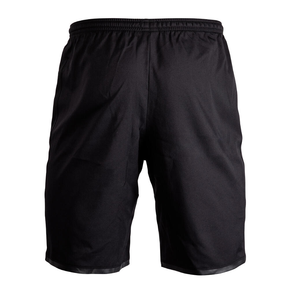 Adult Football Shorts with Zip Pockets Viralto Zip - Black/Grey