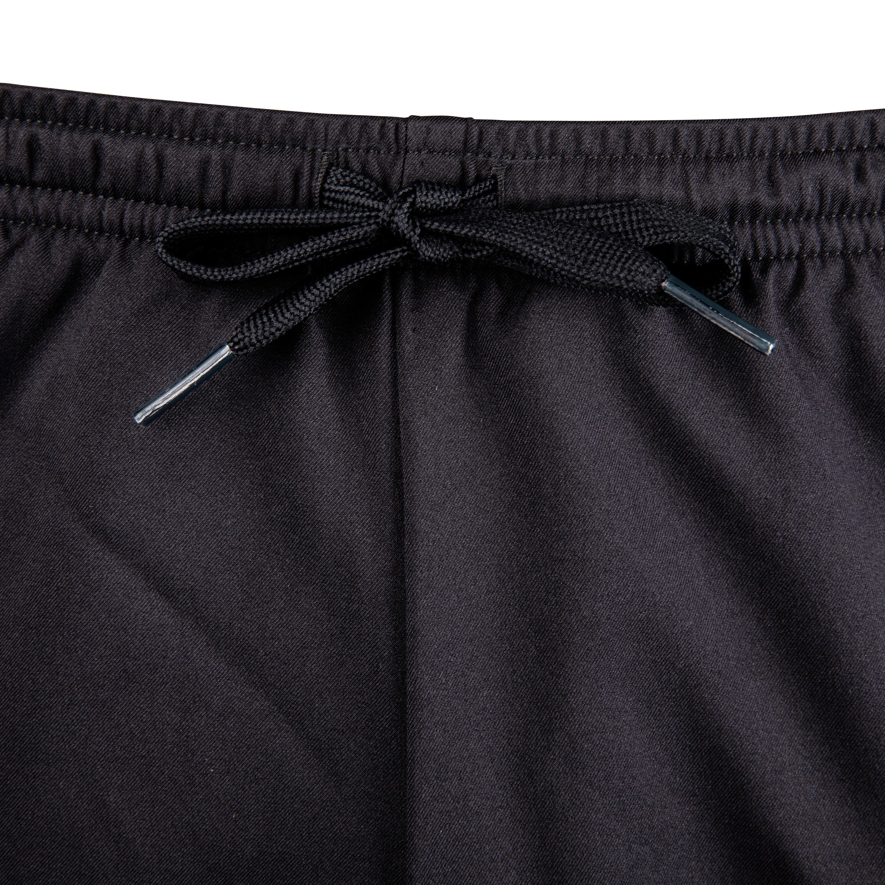 Adult Football Shorts with Zip Pockets Viralto Zip - Black/Grey 6/7