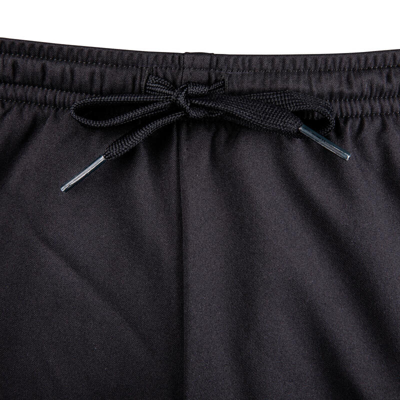 Pantalón Corto de Fútbol Kipsta F500 adulto negro y carbono