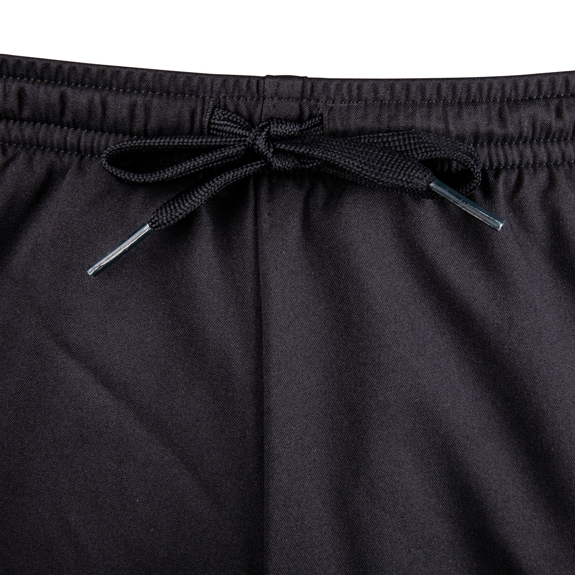 Pantaloncini da calcio VIRALTO ZIP da adulto con tasche con zip, nero e carbonio