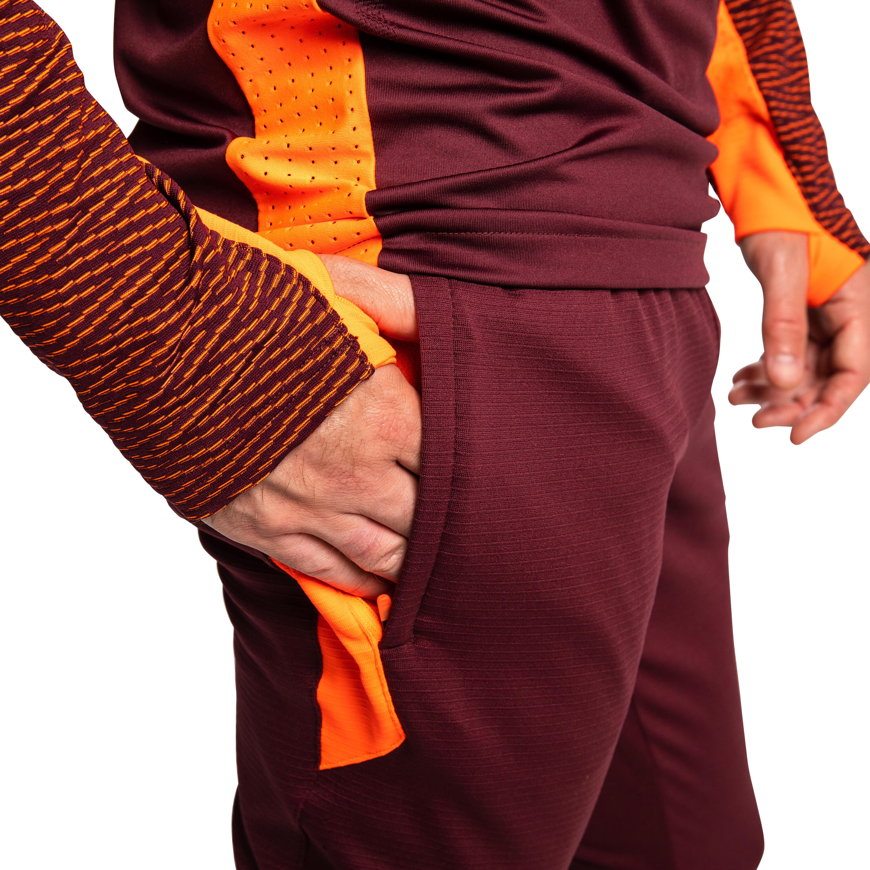 Pantalón 3/4 de fútbol adulto CLR Adulto Burdeos 5/10