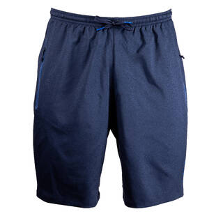 Men Football Shorts Zip Pockets Viralto - Navy Blue