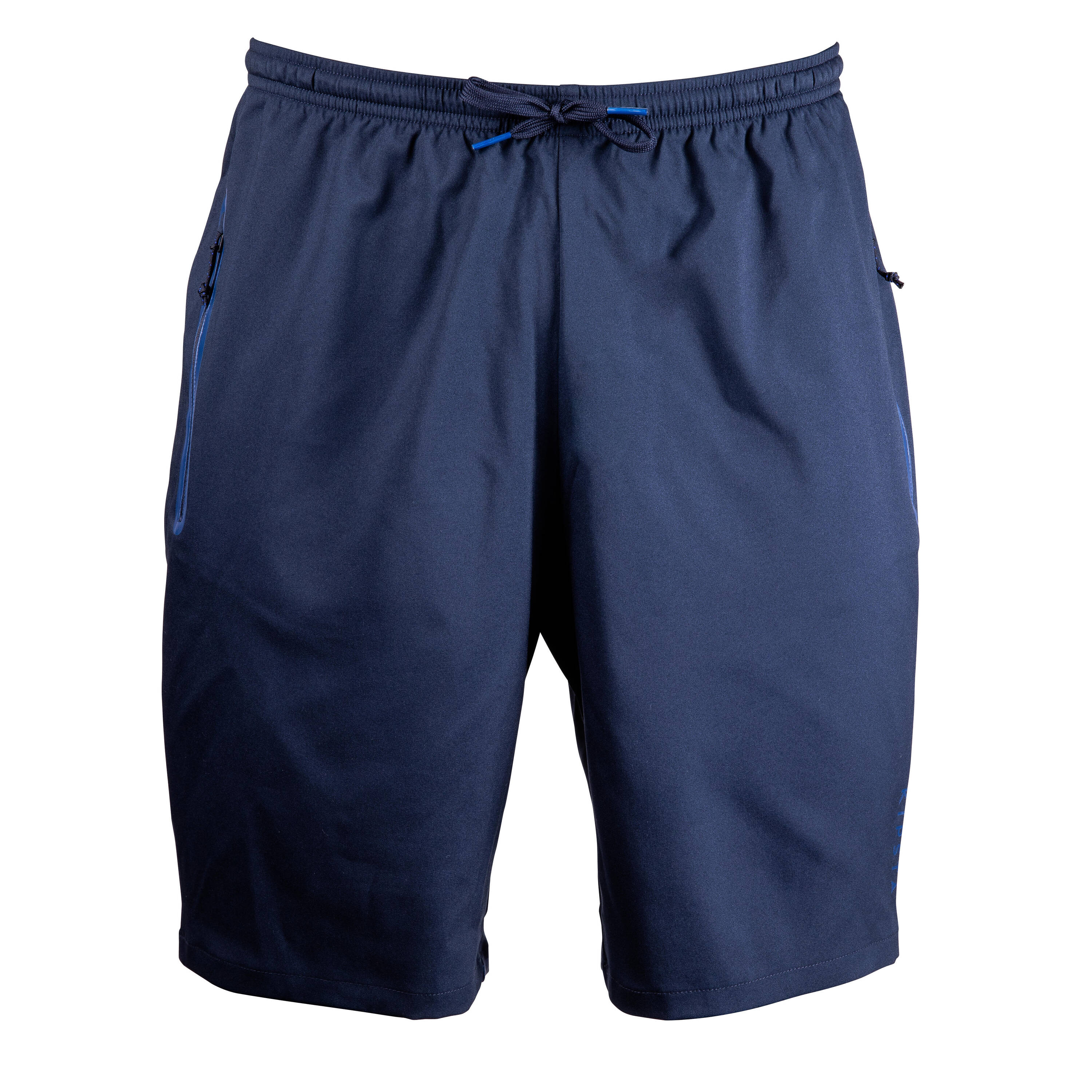 Men Football Shorts Zip Pockets Viralto - Navy Blue -  1
