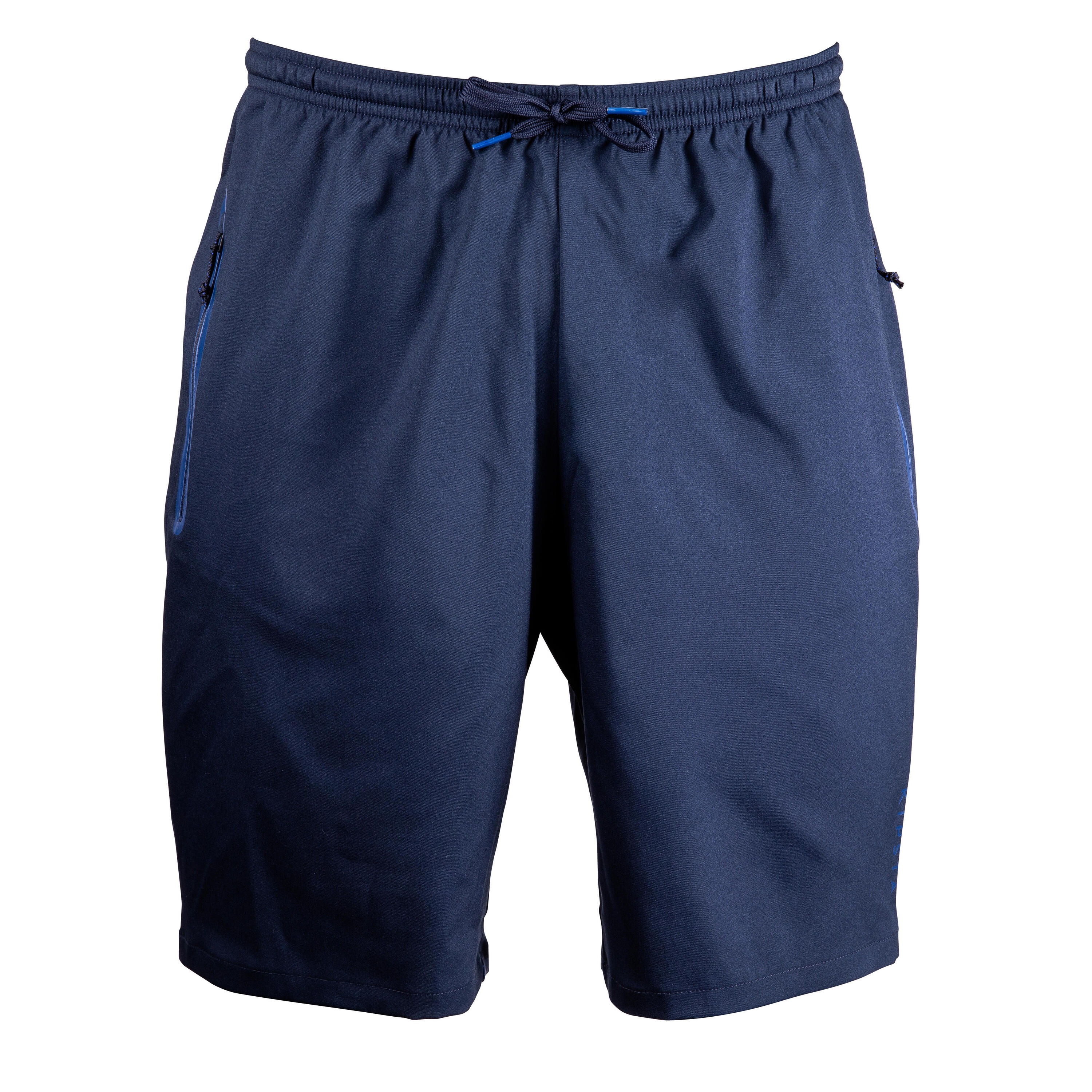 KIPSTA Pantalons curts de futbol butxaques amb cremallera adult VIRALTO ZIP blau marí