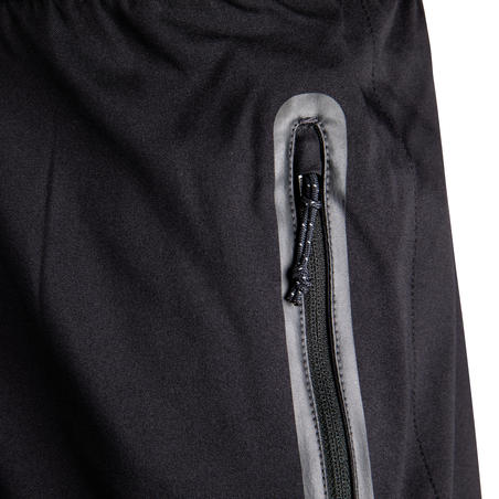 Шорты футбольные с карманами на молнии для взрослых угольно-черные F500Z