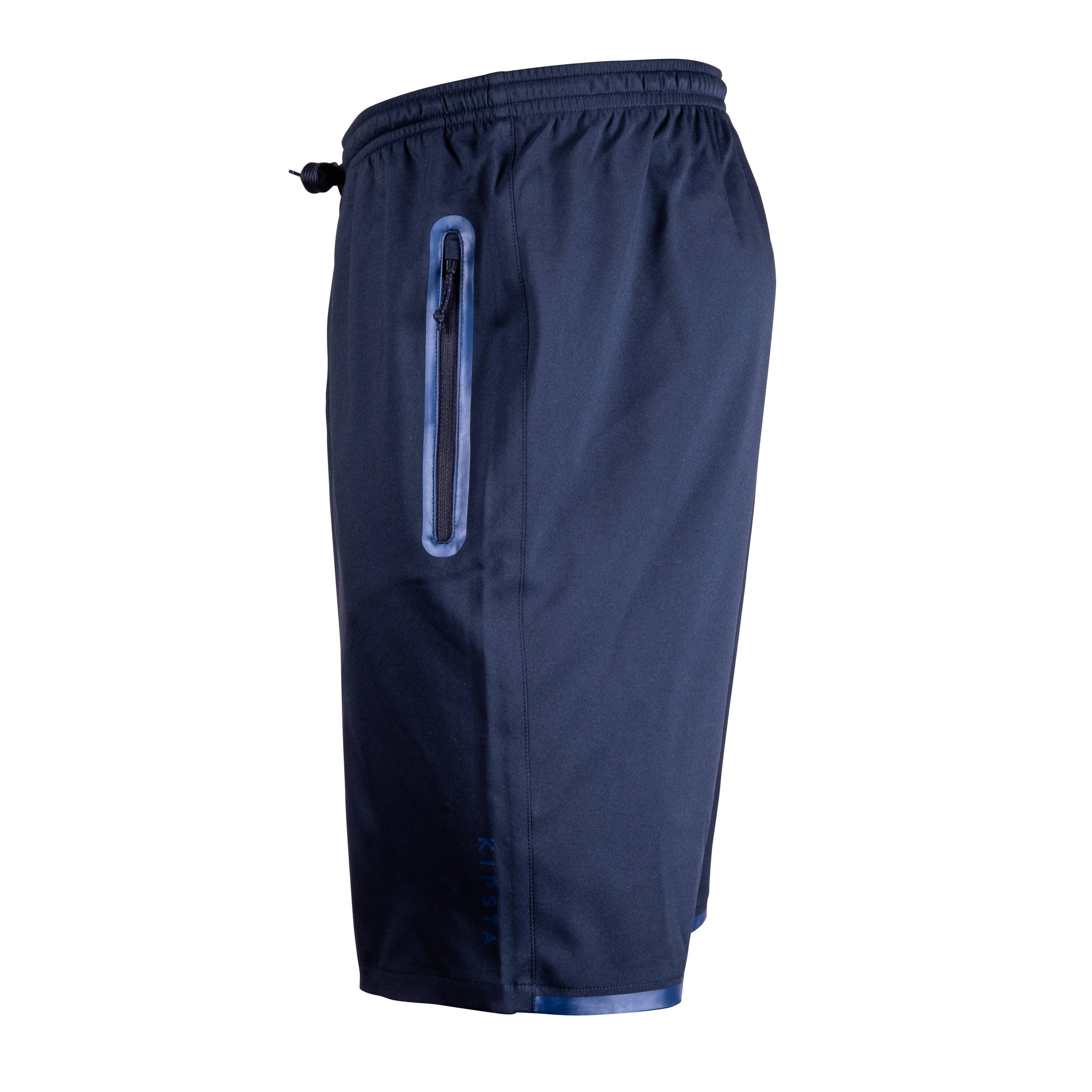 Men Football Shorts Zip Pockets Viralto - Navy Blue -  4