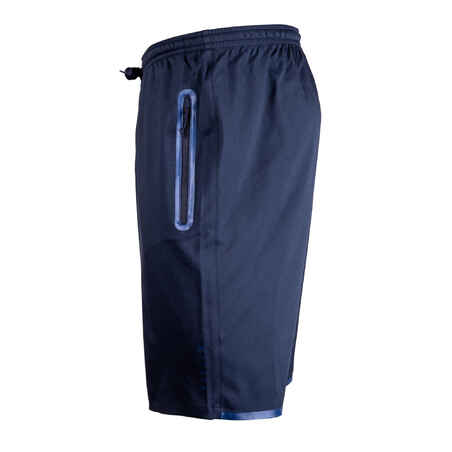 Adult Football Shorts with Zip Pockets Viralto Zip - Navy Blue