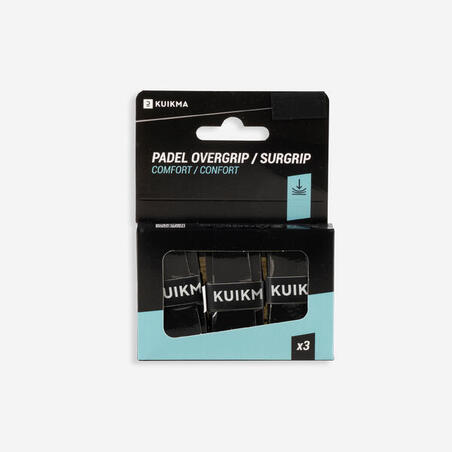 PADEL Grepplinda OVERGRIP komfort 3-pack svart