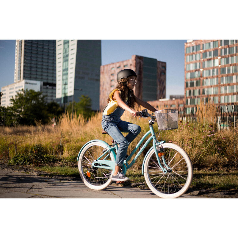 Stadsfiets kind 24 inch 9-12 jaar Elops 500 blauw