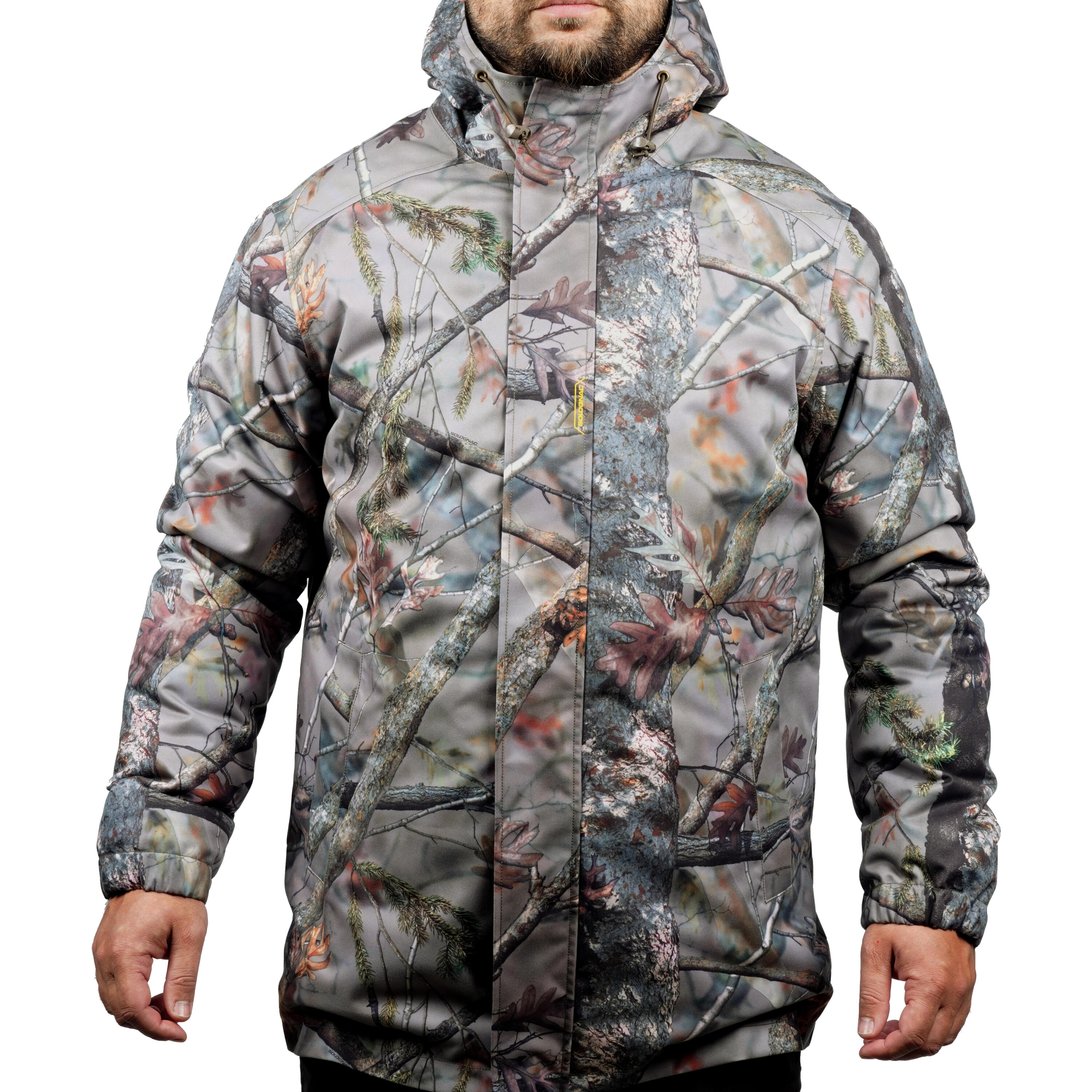 WARM HUNTING JACKET 100 - CAMOUFLAGE 2/9