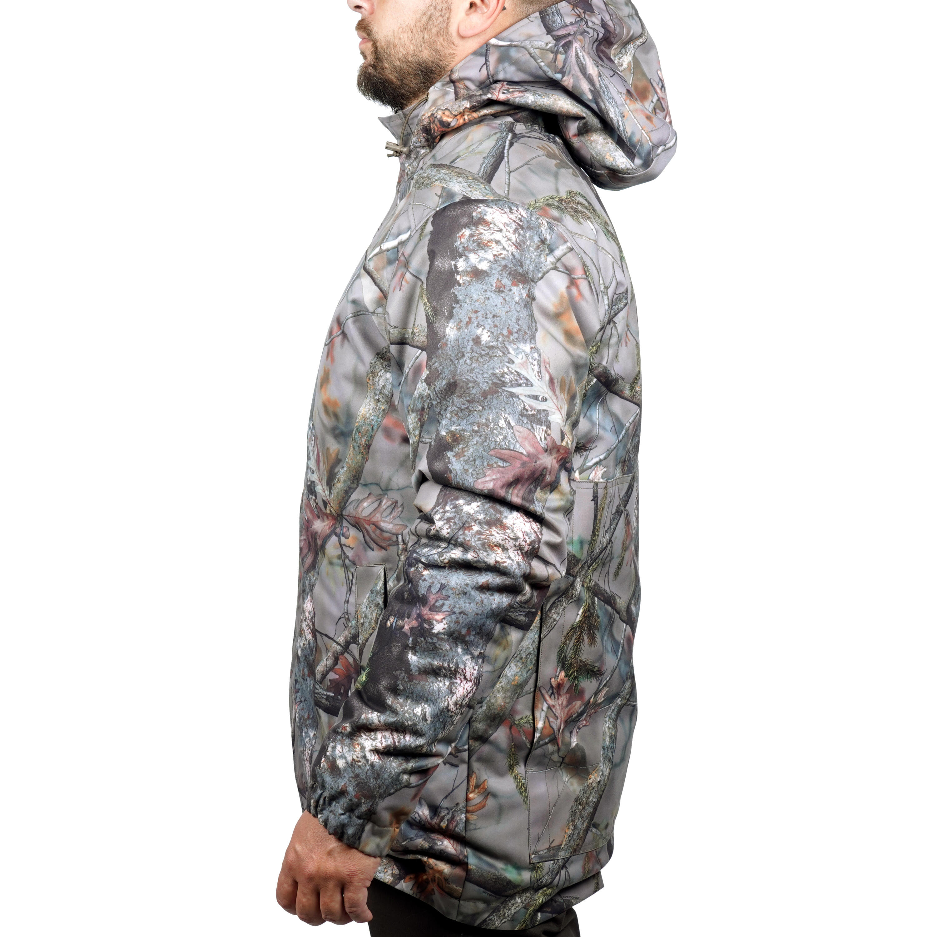WARM HUNTING JACKET 100 - CAMOUFLAGE 3/9