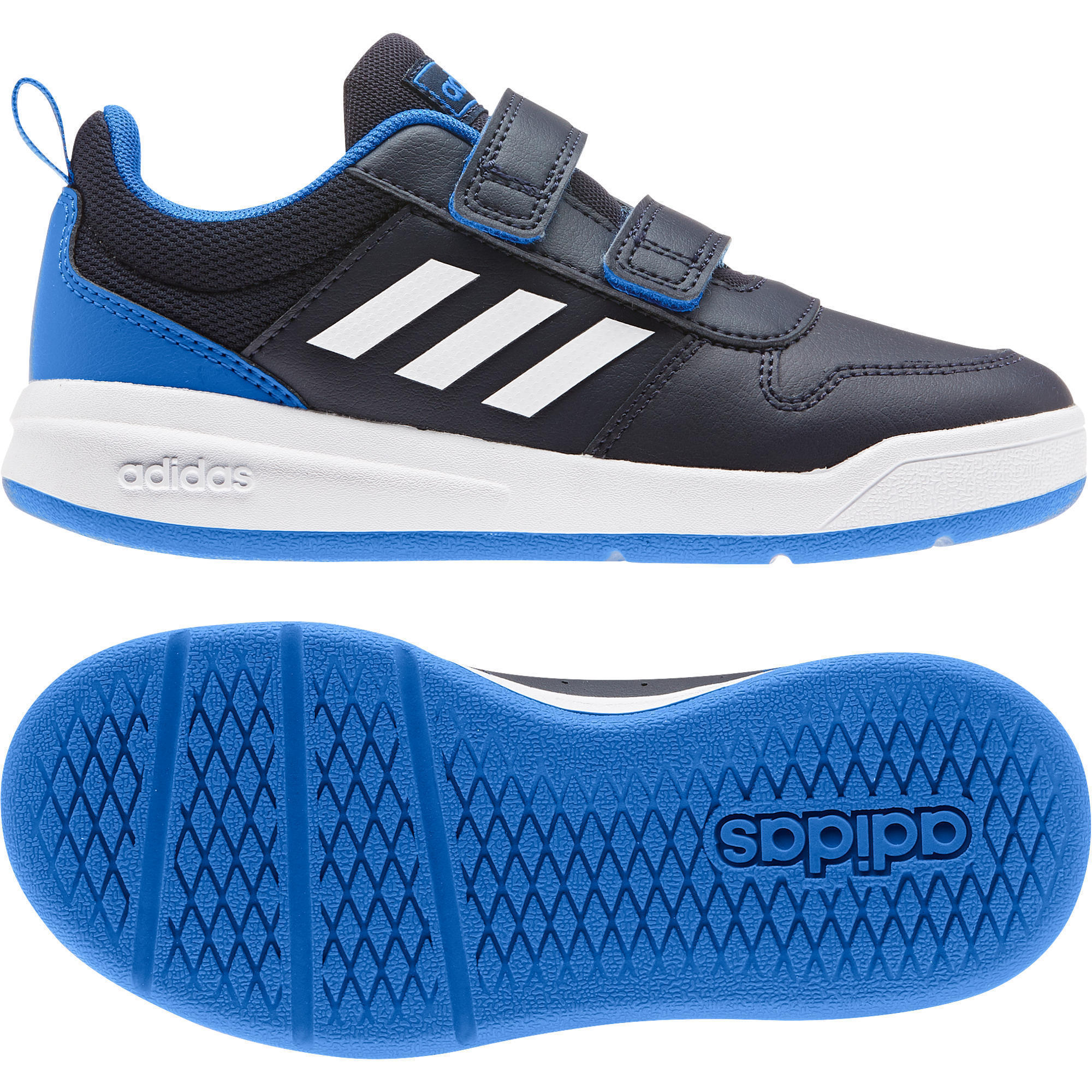 Baskets scratch enfant ADIDAS TENSAUR noir bleu