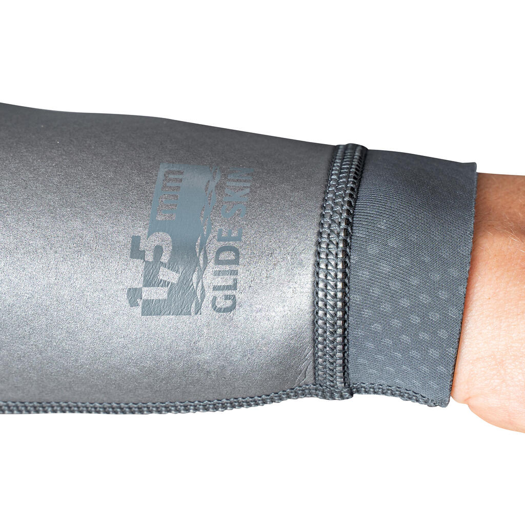 Top Chaqueta Apnea FRD 500 Mujer Neopreno Glide Skin 1,5 mm Gris