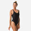 Women's Artistic (Synchronised) Swimming One-Piece Swimsuit - Black.