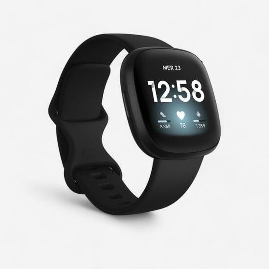 Orologio connesso salute e sport (+ GPS) FITBIT VERSA 3 nero