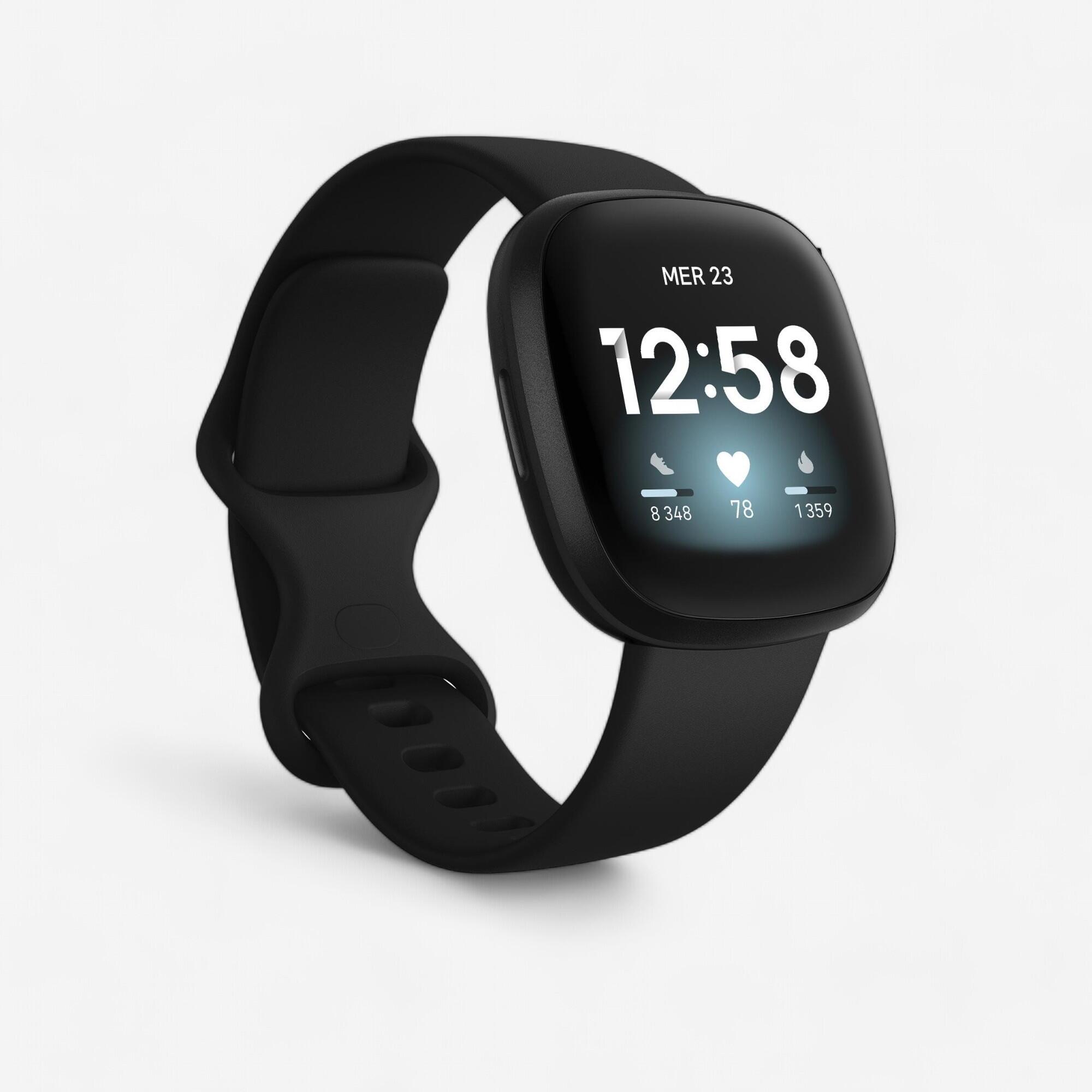 Orologio connesso salute e sport (+ GPS) FITBIT VERSA 3 nero FITBIT |  DECATHLON