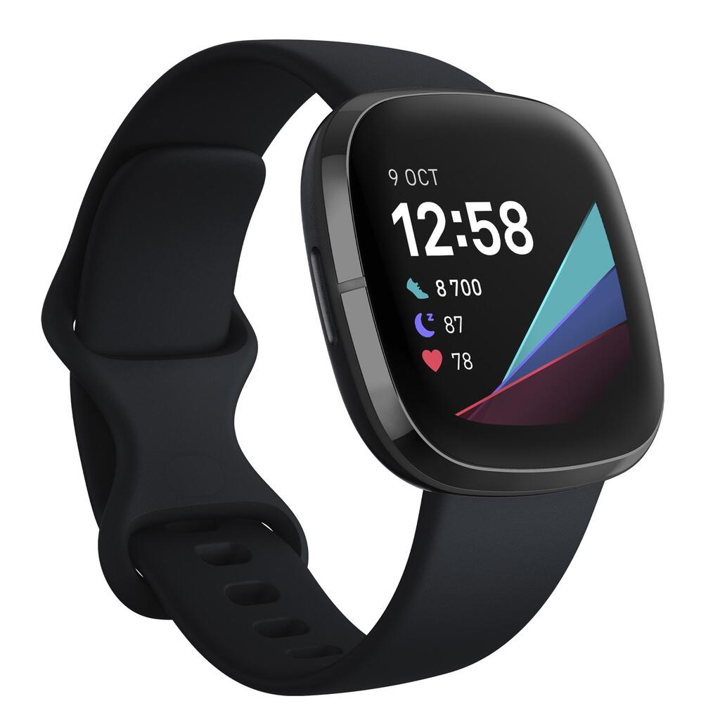 СМАРТ ЧАСОВНИК FITBIT SENSE, ЧЕРЕН