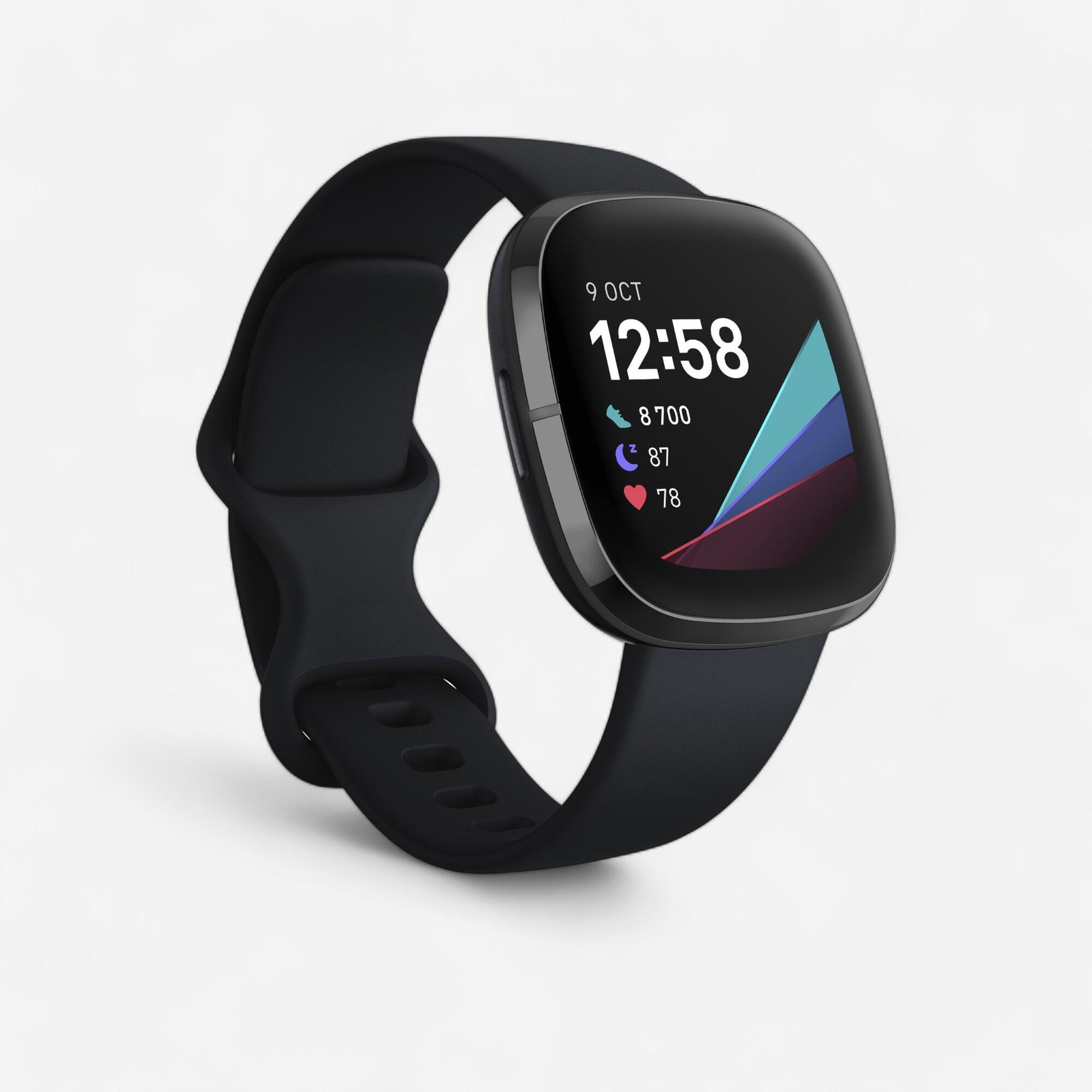 Chytré hodinky Fitbit Sense černé FITBIT - Decathlon