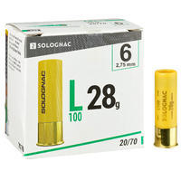 CARTOUCHE L100 28g CALIBRE 20/70 PLOMB N°6 X25