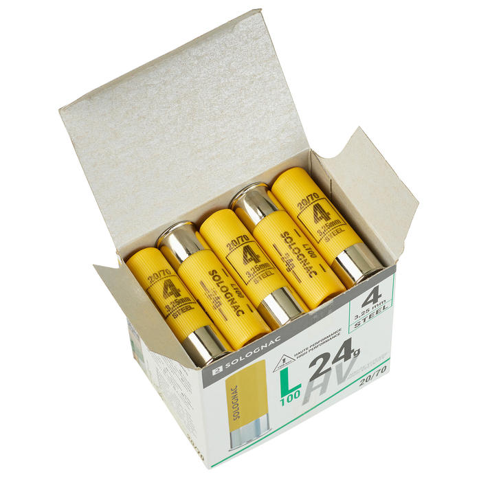 CARTOUCHE CALIBRE 20/70 L100 24G HAUTE PRESSION ACIER N ...