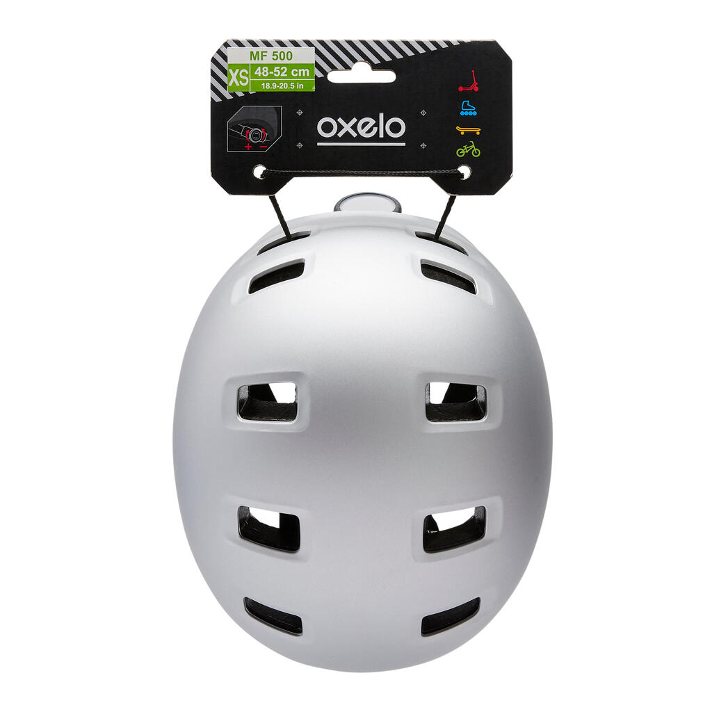 Casco Patines/Monopatín/Patineta Oxelo MF500 Light verde