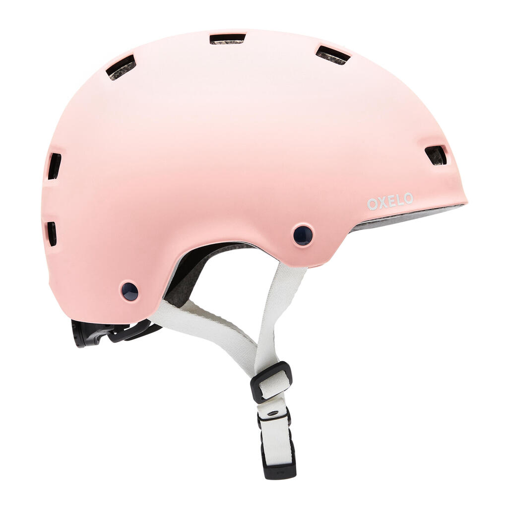 Casque roller skateboard trottinette MF500 bridal pink