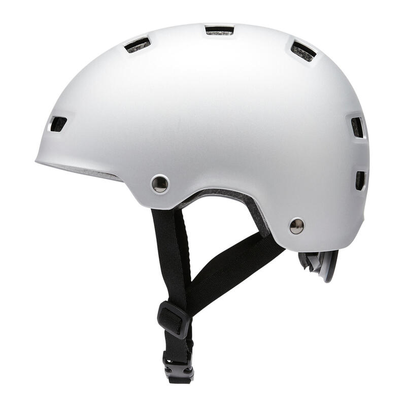 Helm voor inlineskaten skateboarden steppen MF500 grijs