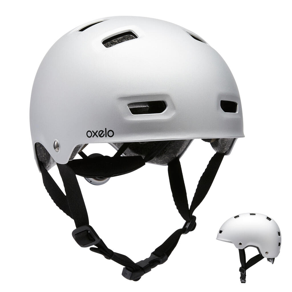 Casco Patines/Monopatín/Patineta Oxelo MF500 Light verde