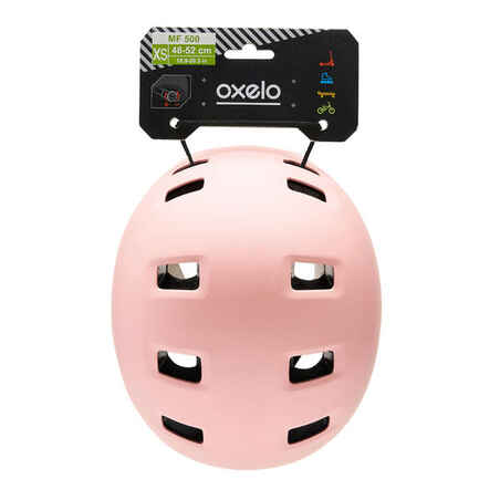 Casco Patines Patinete y Skate Oxelo MF500 Rosa