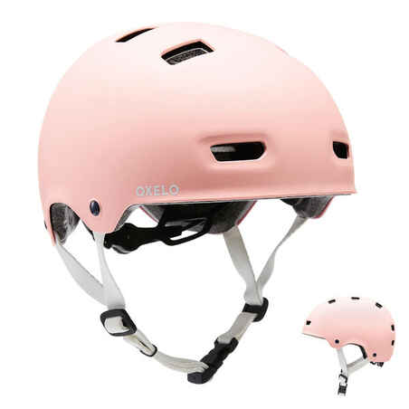 Casco de Patinaje Oxelo MF504 rosado claro