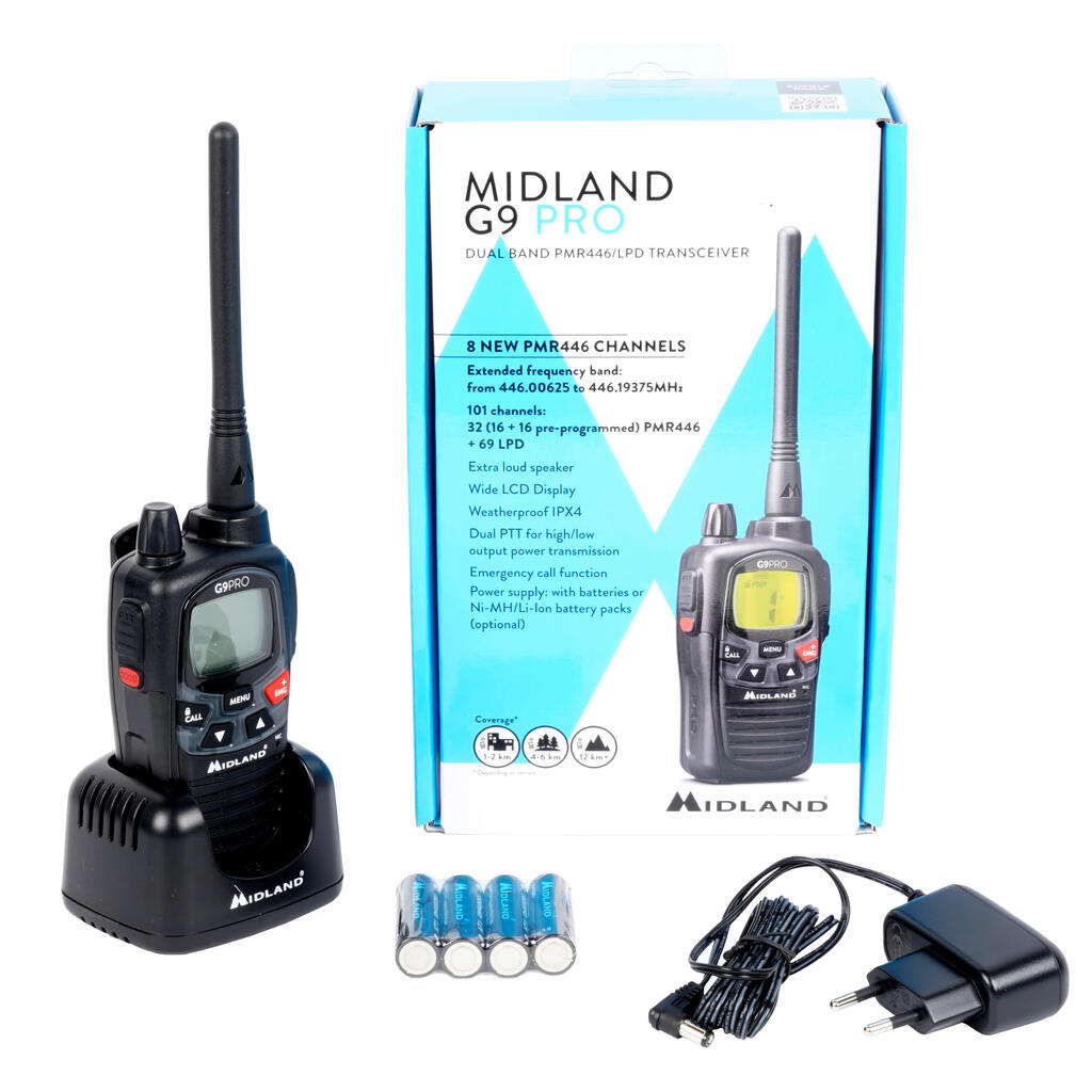 Vysielačka Midland G9 Pro + slúchadlá