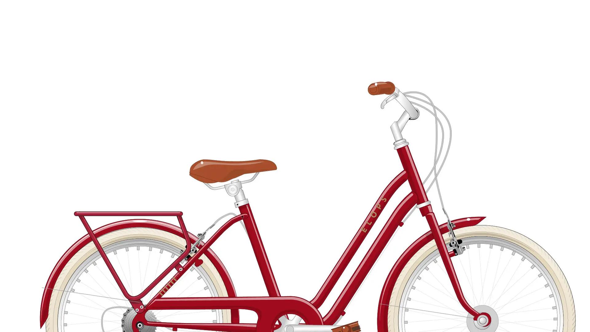 Kinder City Bike Elops 500 24 Zoll