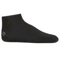 BODYBOARDING AND SURFING SOCKS 2 MM Neoprene 100 - BLACK