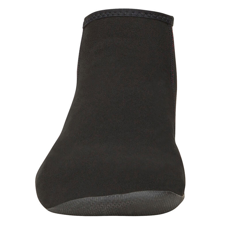 Neoprensocken Surfen/Bodyboarden halbhoch 2 mm - BB100 schwarz