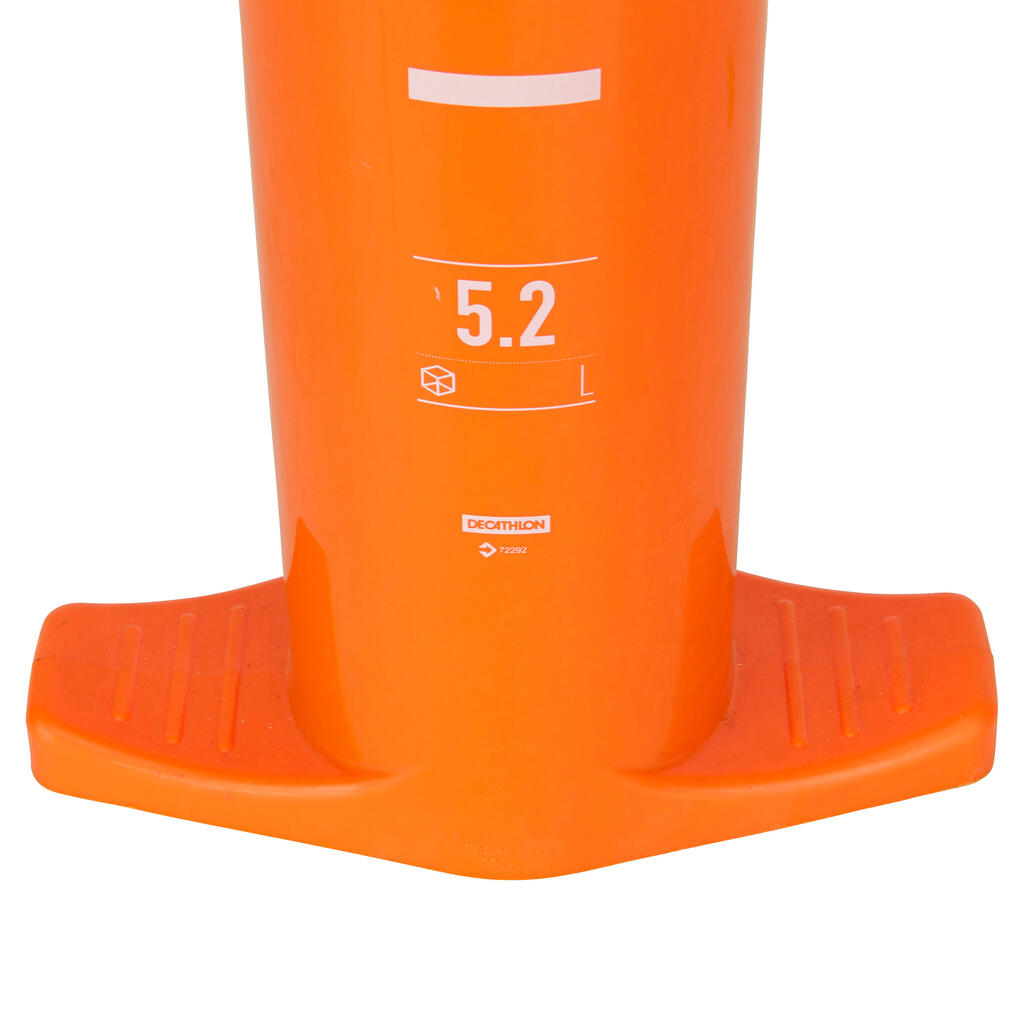 Dvigubo veikimo mažo slėgio 1–8 psi rankinė pompas baidarėms, 2 x 2,6 l,oranžinė