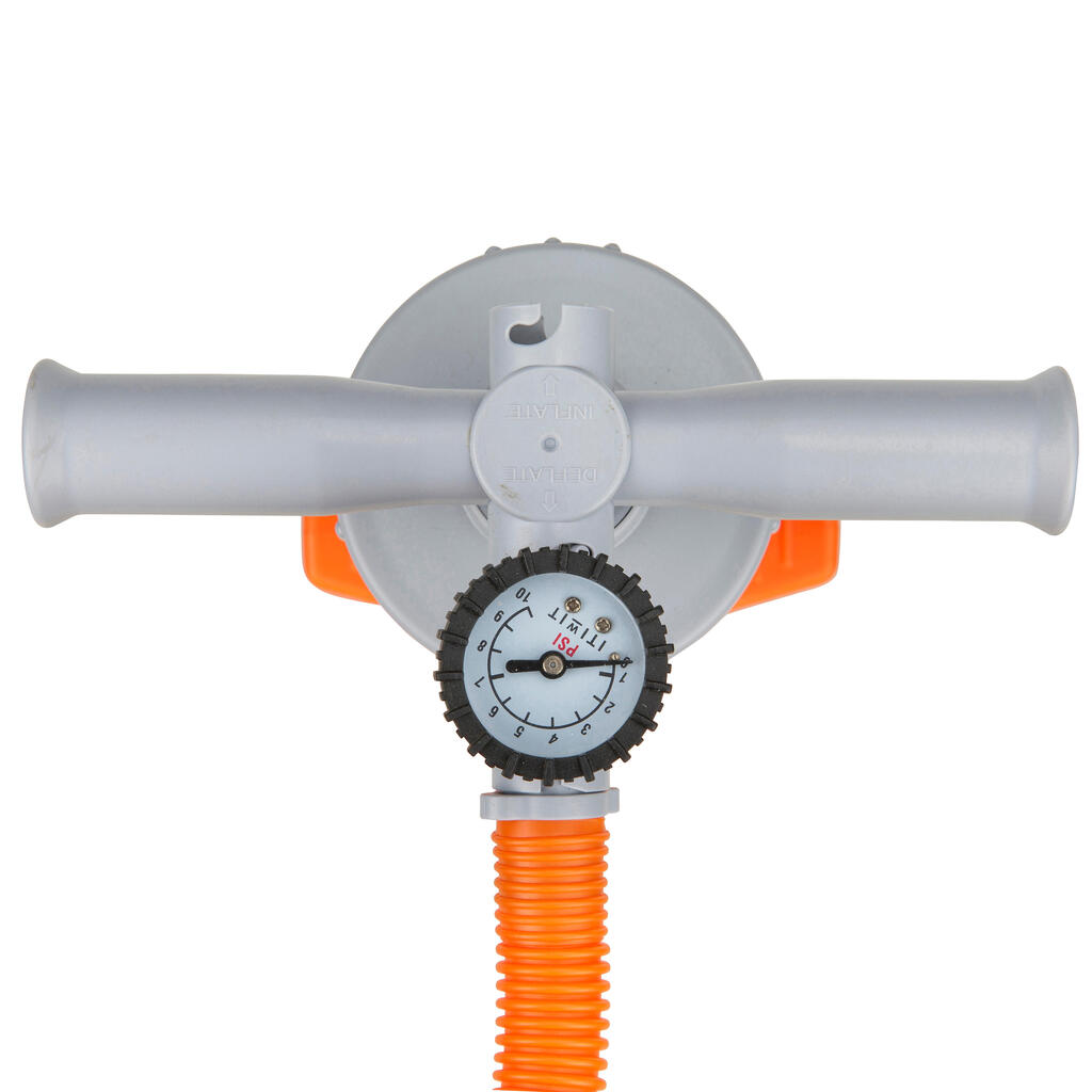 DOUBLE-ACTION HAND PUMP FOR KAYAKS 2 X 2.6L - ORANGE