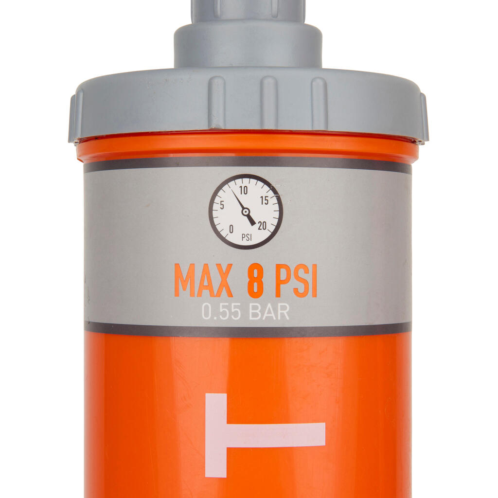 Bomba Mano Kayak Naranja Doble Acción Baja Presión 1-8 Psi 2 X 2.6 L