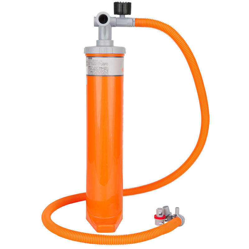 DOUBLEACTION HAND PUMP FOR KAYAKS 2 X 2.6L ORANGE Decathlon