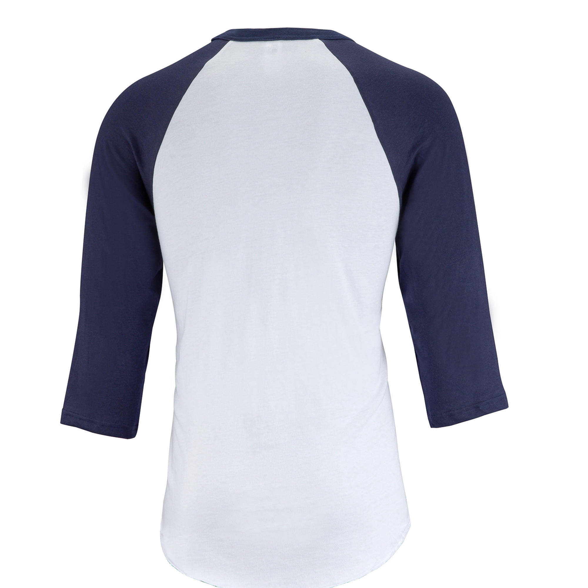BA 550 Adult 3/4 Sleeve Baseball T-Shirt - White/Blue 3/4