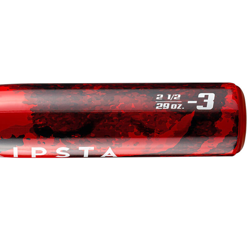 Bate Béisbol Aluminio Kipsta BA550 32'' 34'' Rojo Negro