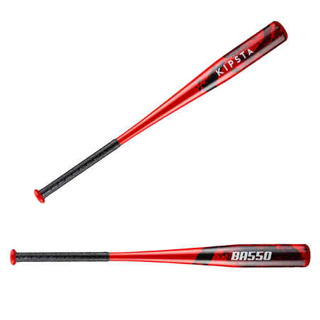 Bate de béisbol en aluminio de 32" 34" Kipsta BA 550 rojo