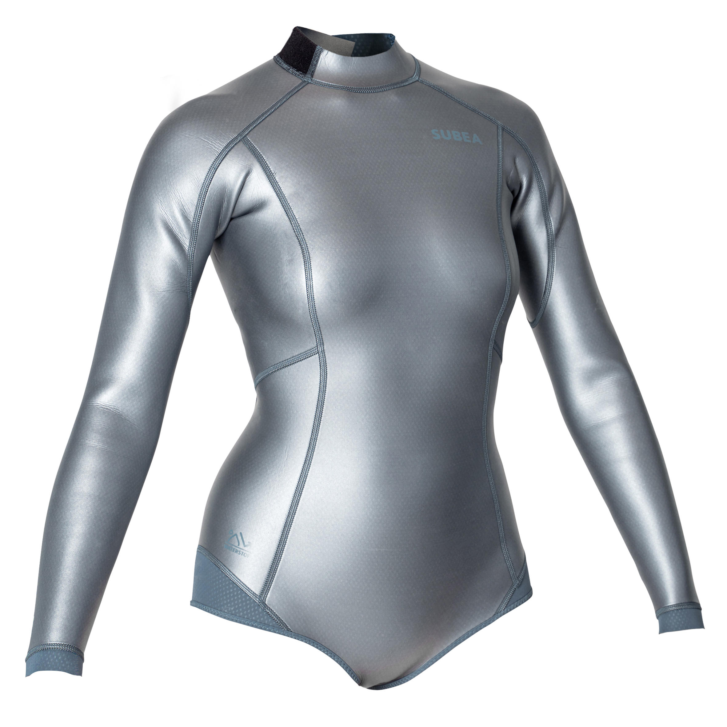 Body scufundare în apnee FRD500 neopren glide skin 1,5mm Gri Damă decathlon.ro imagine 2022
