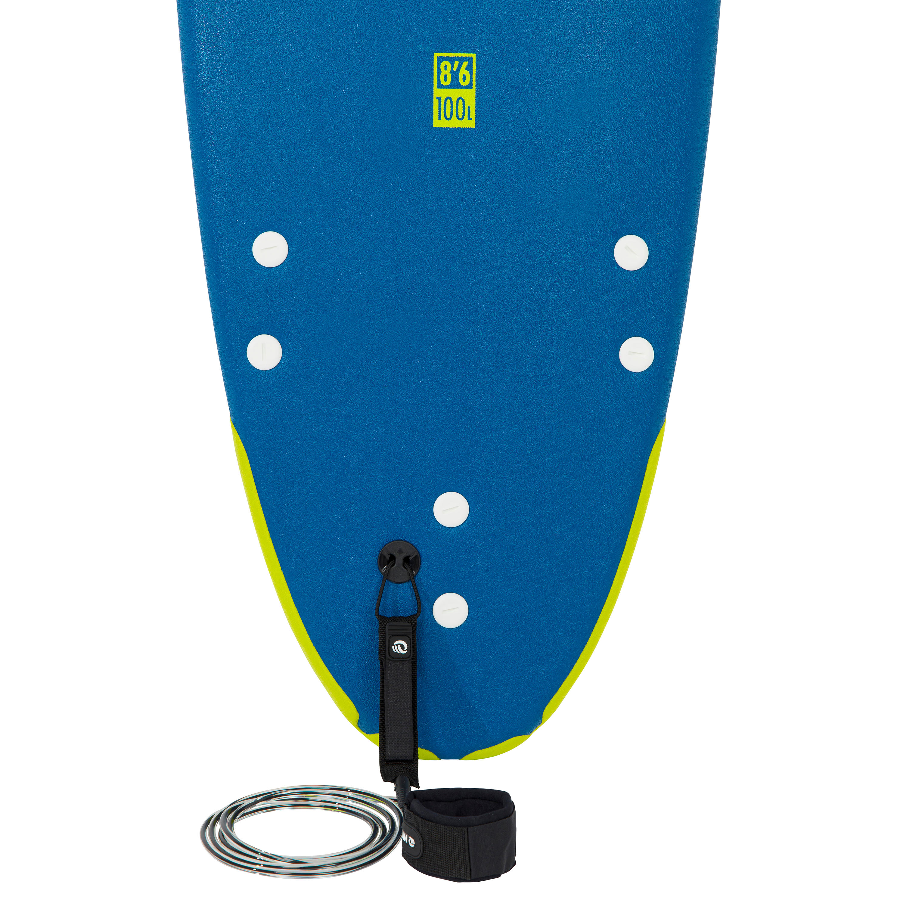 500 Foam Surfboard 8'6”. Supplied with a leash and 3 fins. 8/13