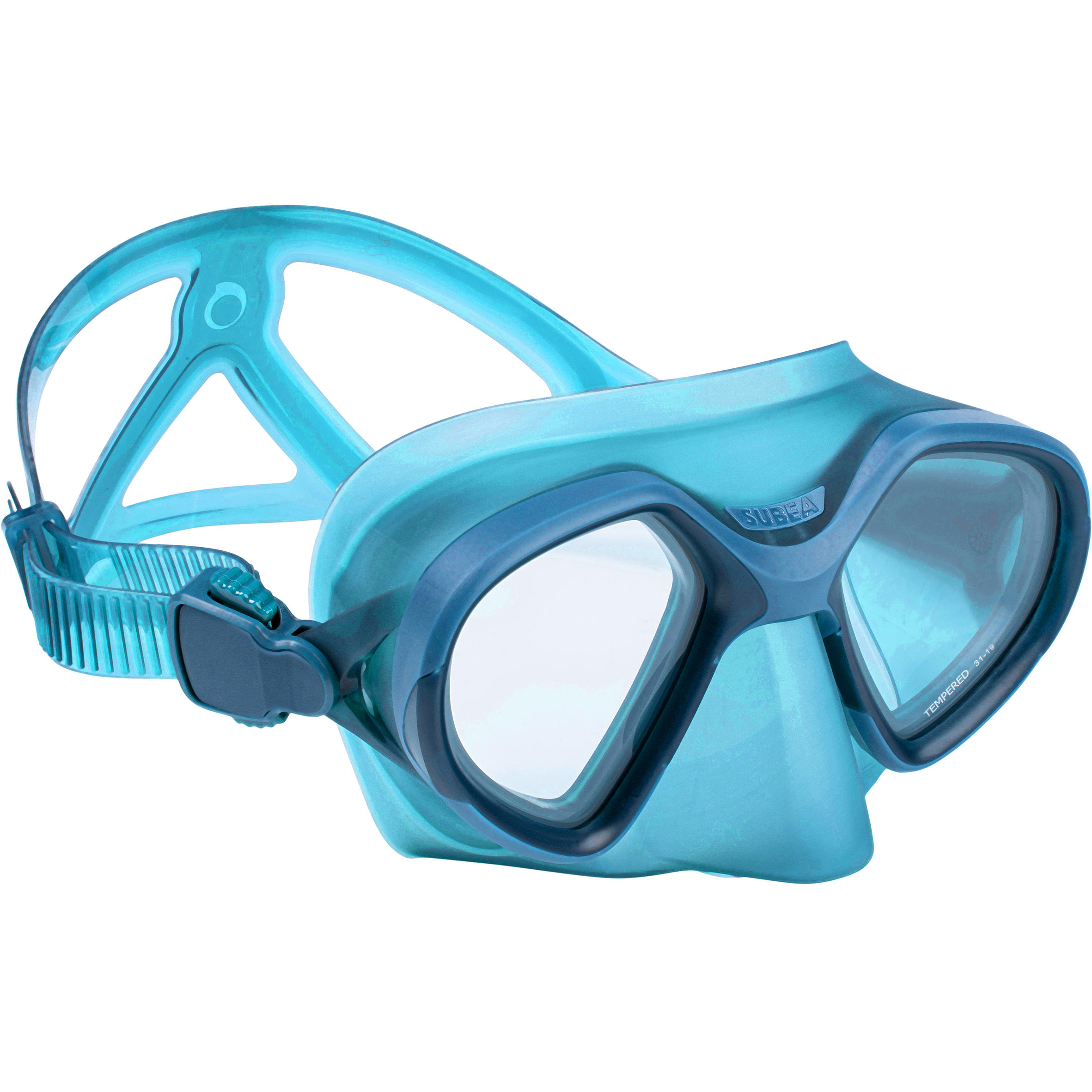 Mască scufundări apnee volum redus – 500 Albastru petrol 500 imagine 2022