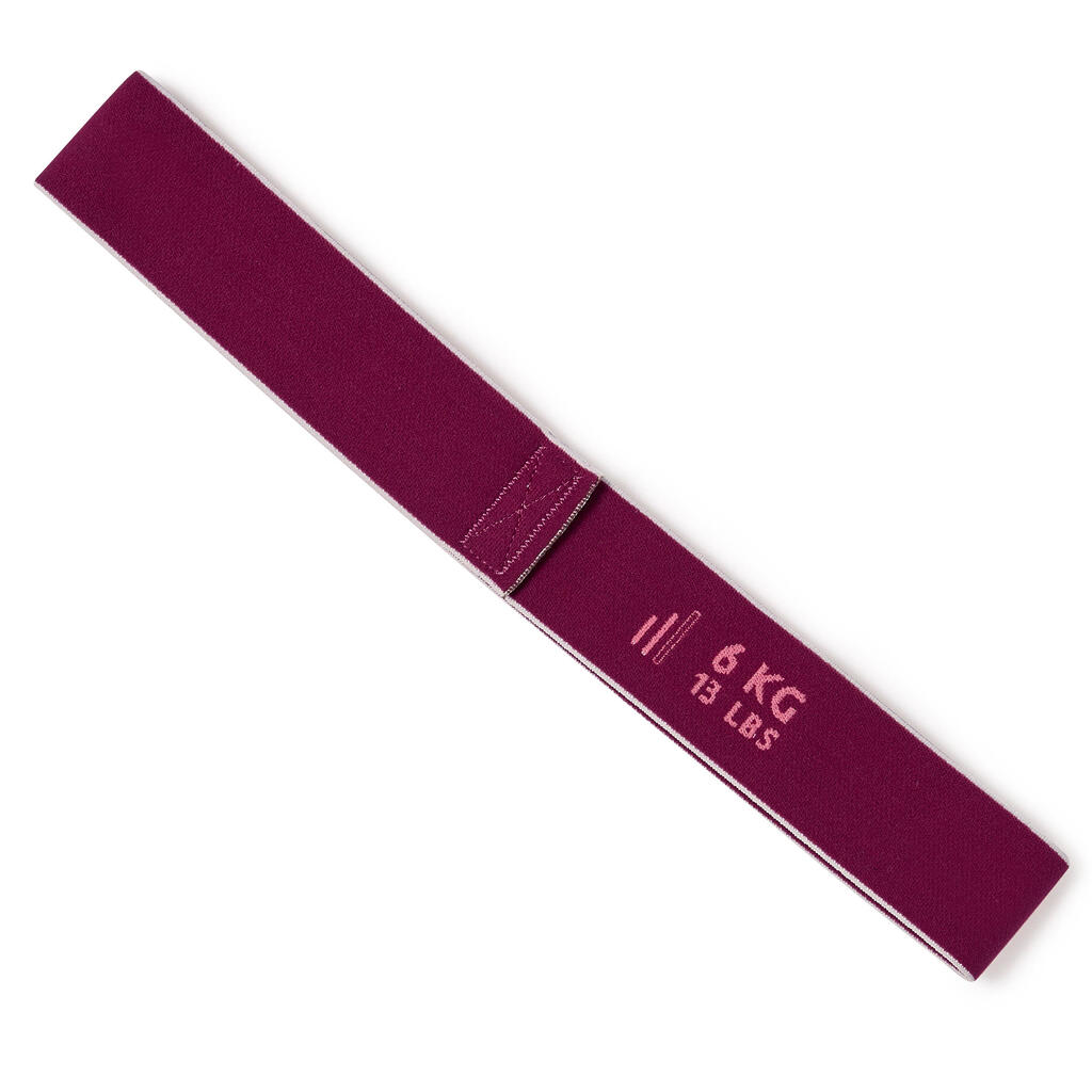 Fitness Short Fabric Resistance Band (13 lb / 6 kg) - Burgundy