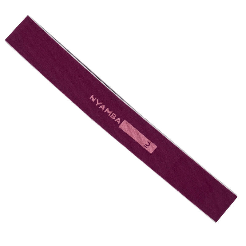 Elastico fitness MINIBAND - resistenza 6kg tessuto bordeaux